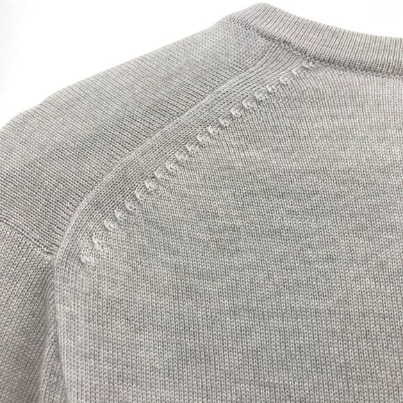 Express Men's Merino Wool Sweater Size S NWT V-Neck Oatmeal Extra Fine Wool - Picture 7 of 16